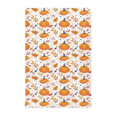 Qilmy Thanksgiving Pumpkin and Leaves Crib Sheets Girl & Boy,Toddler Bed Sheets Set,Airplane Pattern Fitted Crib Sheet for Standard Crib & Toddler Mattress533