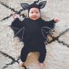 18 Months Romper My 1st Halloween Outfit Newborn Baby Boy Girl Costume Black Bat Long Sleeve (A-Dark Gray, 12-18 Months) view 3