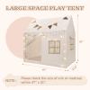 BOLERLE Kids Play Tent, Toddlers Playhouse with Replaceable Door Curtains, Star String, Flag, Washable, Indoor and Outdoor Play Tent for Kids, Girls & Boy Aged 3+, 47" x 31.5" x 47" view 4