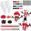 Cosweet 24 Pack Christmas Snowman Crafts Kit for Kids- Build a Snowman Kit with Air Dry Clay Xmas Stocking Stuffers Gift for Party Favors Winter Activities DIY Crafts Sewing view 1