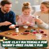 Cosweet 24 Pack Christmas Snowman Crafts Kit for Kids- Build a Snowman Kit with Air Dry Clay Xmas Stocking Stuffers Gift for Party Favors Winter Activities DIY Crafts Sewing view 2