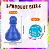 28pcs Multicolor Board Game Pieces, Game Pawns Include 24 Chess Pieces and 4 Dices Game Pieces for Board Games Plastic Chess Checkers Game Components Table Marking view 3
