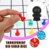 28pcs Multicolor Board Game Pieces, Game Pawns Include 24 Chess Pieces and 4 Dices Game Pieces for Board Games Plastic Chess Checkers Game Components Table Marking view 4