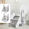 GAOMON Foldable Step Stool for Kids, Toddler Adjustable 3 Step Stool with Handles, Anti-Skip, Stepping Ladder Standing Tower for Bathroom Sink, Kitchen Counter, Toilet Potty Training view 2