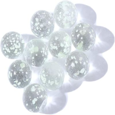 Jinshining 10pcs Transparent Glass Marbles Glow in The Dark Multi-Color Luminous Marbles for Marble Games and DIY Home Decoration,Sports and Outdoor Play