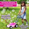 Barbie Bubble Lawn Mower for Toddlers, Bubble Blowing Machines, Indoor and Outdoor Gardening Toy, Birthday, Party Favor for Preschool Girls, No Batteries Required, Includes Bubble Solution, 2+ view 3