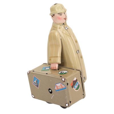 POENVFPO Wind Up Walking Traveler Toy, Retro Tinplate Nostalgic Vintage Creative Collection Decoration Wind Up Toy Home Bar