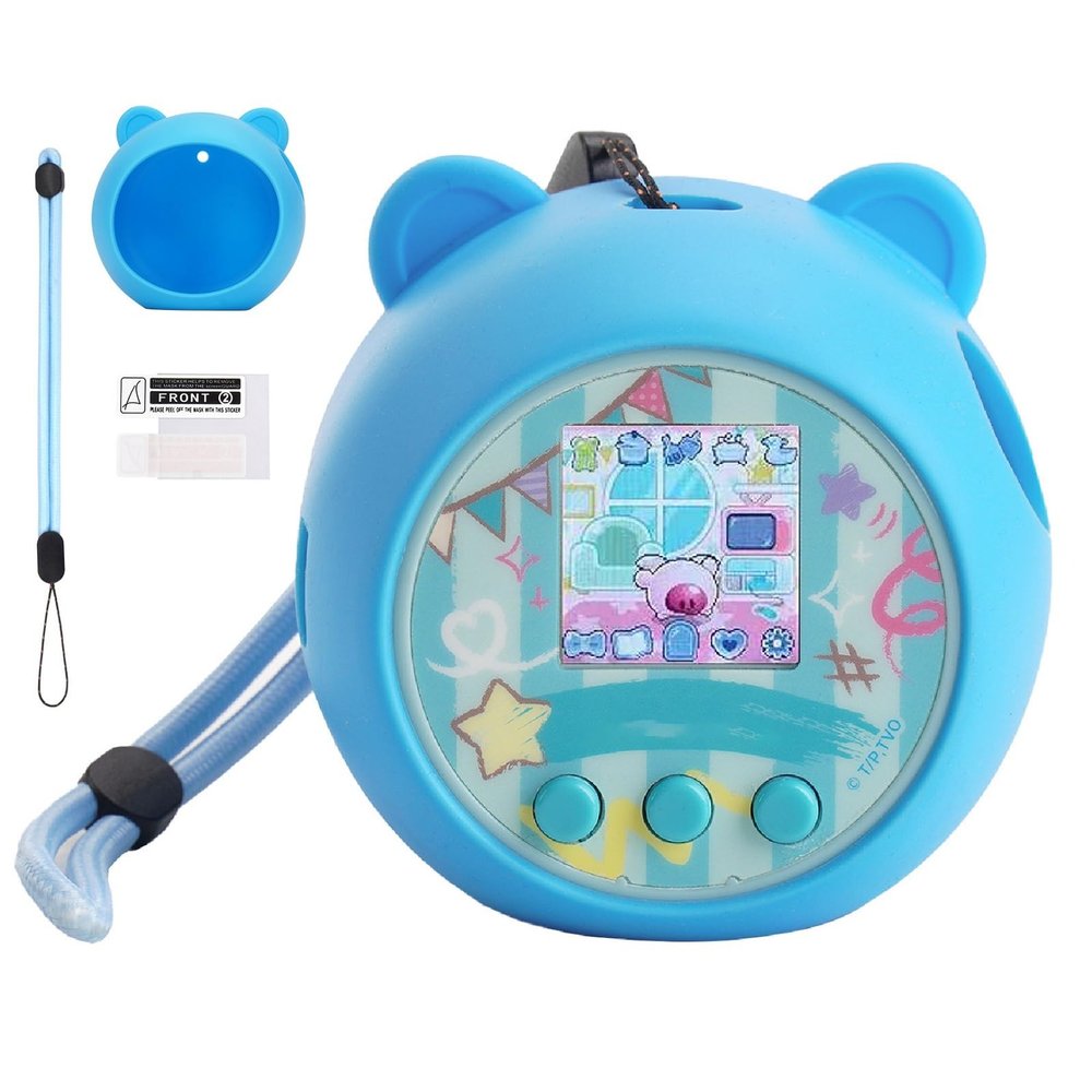 YouKnow Silicone Case Compatible with Punirunes Interactive Digital Toy, Protective Skin Sleeve for Punirunes Virtual Electronic Pets Accessories (Case Only) (Blue)