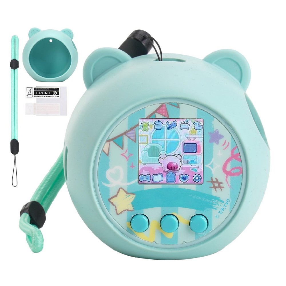 YouKnow Silicone Case Compatible with Punirunes Interactive Digital Toy, Protective Skin Sleeve for Punirunes Virtual Electronic Pets Accessories (Case Only) (Teal)