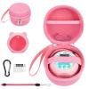 YouKnow Travel Case and Silicone Cover Compatible with Punirunes Interactive Toy Digital Pet, with Full Coverage PET Clear Film (Silicone and Carrying Case) (Pink) view 1