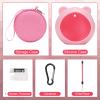 YouKnow Travel Case and Silicone Cover Compatible with Punirunes Interactive Toy Digital Pet, with Full Coverage PET Clear Film (Silicone and Carrying Case) (Pink) view 2