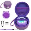 YouKnow Travel Case and Silicone Cover Compatible with Punirunes Interactive Toy Digital Pet, with Full Coverage PET Clear Film (Silicone and Carrying Case) (Purple) view 1