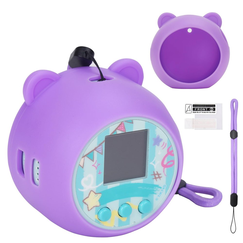 MGZNMTY Silicone Case Compatible with Punirunes Virtual Pet, Protective Skin Cover for Punirunes Interactive Digital Toy (Purple)