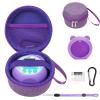 MGZNMTY Carrying Case and Silicone Cover Compatible with Punirunes Virtual Pet Interactive Digital Toy, with Hard Screen Protector (Purple) view 1