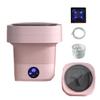 2 In 1 Mini Washer And Dehydrator Combo 8x8x12in Foldable Washing Machine 16L Capacity For Laundry, Dorms, College, RV, Hotels, Home Camping(Pink) view 1