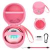 MGZNMTY Carrying Case and Silicone Cover Compatible with Punirunes Virtual Pet Interactive Digital Toy, with Hard Screen Protector (Pink) view 1