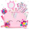 ULOVEME Kids Real Makeup Kit for Little Girls - Real, Non Toxic, Washable Make Up Toy - Umicorn Toys Gift for 3 4 5 6 7 8 9 10 12 Years Old Girls Birthday (Pink Crossbody Bag) view 1