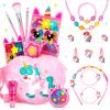 ULOVEME Kids Real Makeup Kit for Little Girls - Real, Non Toxic, Washable Make Up Toy - Umicorn Toys Gift for 3 4 5 6 7 8 9 10 12 Years Old Girls Birthday (Heart Shaped Purse+Jewelry Set) view 1
