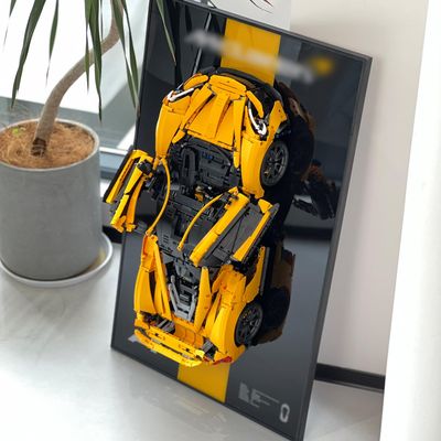 iLuane Display Wallboard for Model Car Racing Hypercar Model Kit 42172, Adult Collectibles Wall Mount, Home or Office Dcor, Coarse Striated (No Car Included)