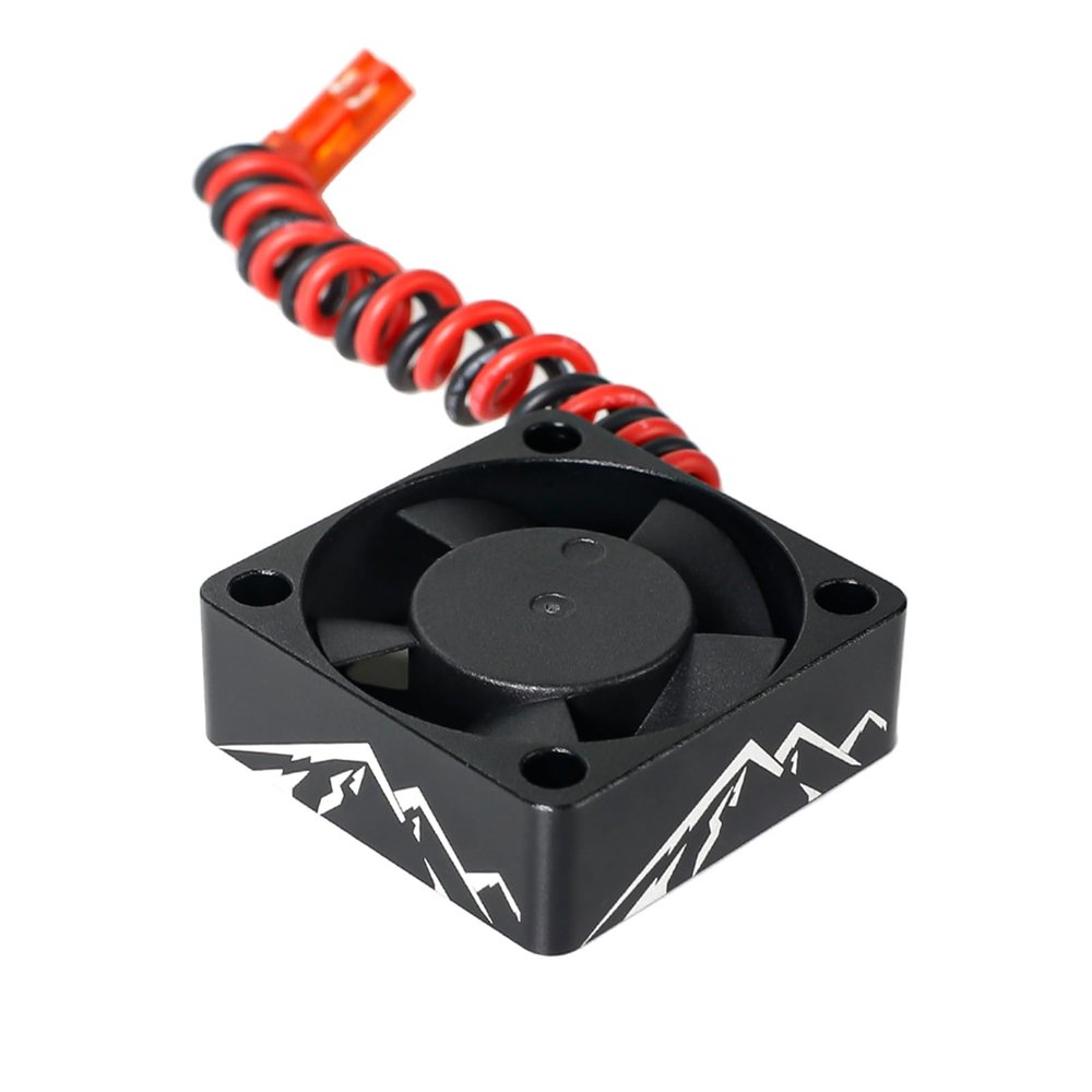 XSYGO Aluminum Alloy RC Motor Cooling Fan 30x30mm Heatsink 28000RPM ESC Cooling Fan for 1/8 1/10 1/12 RC Car 540 550 Brushless Motor (Black)