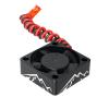 XSYGO Aluminum Alloy RC Motor Cooling Fan 30x30mm Heatsink 28000RPM ESC Cooling Fan for 1/8 1/10 1/12 RC Car 540 550 Brushless Motor (Black) view 1