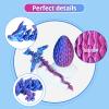 Mydhall 3D Printed Flying Dragon Egg with Articulated Dragon Inside  Toys&Gifts for Kids,Home Decor,Creative Ornaments,Birthday,Easter (Blue Purple,Large) view 2