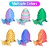 Mydhall 3D Printed Flying Dragon Egg with Articulated Dragon Inside  Toys&Gifts for Kids,Home Decor,Creative Ornaments,Birthday,Easter (Blue Purple,Large) view 3