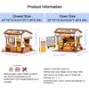 TOPBSFARNY DIY Miniature House Kit for Adults, Door Can be Opened Bakery Shop Dolls House Building Kit with Furniture and LED Lights for Women's/Men Birthday Gift (Without Dust Cover) view 2