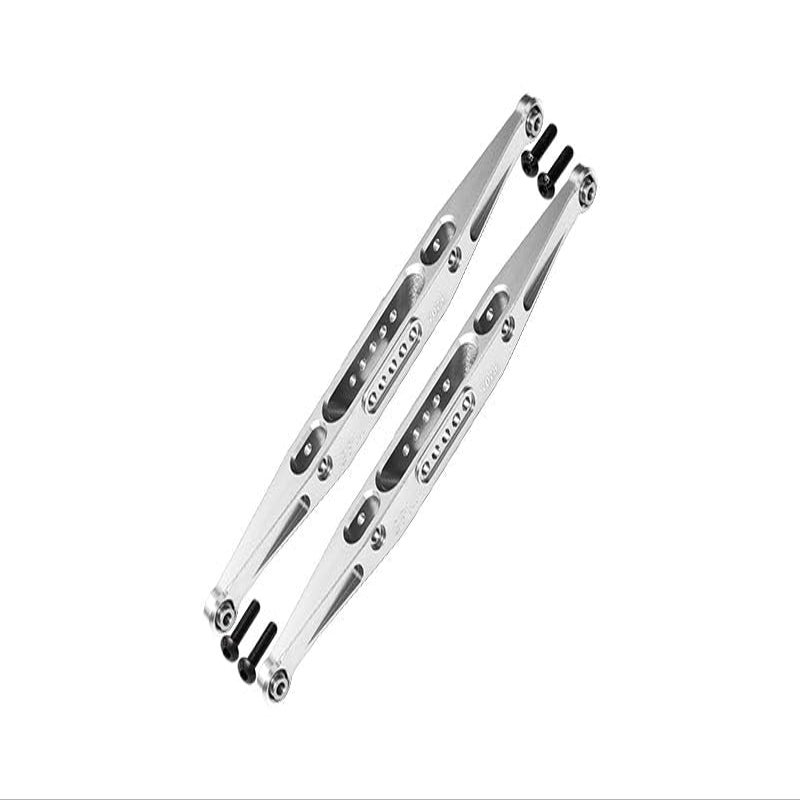 Aluminum 7075 Alloy Rear Lower Trailing Arms for LOSI 1:10 Baja Rey/Rock Rey/Hammer Rey U4 / Baja Rey 2.0 4x4 Upgrades - Silver
