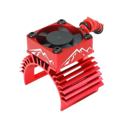 Aluminum Alloy 30mm RC Motor Cooling Fans 28000RPM Heatsink with Metal Cover for RC Car 1/8 1/10 380 540 550 3650 3660 3674 Motor (Red)