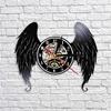 CHTEMKSJ Led Night Light Elegant Angel Wings Home Art Decor Angels Vinyl Record Guardian Angel Baby Room Nursery Silent Wall Watch view 2