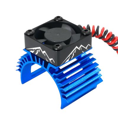 Aluminum Alloy 30mm RC Motor Cooling Fans 28000RPM Heatsink with Metal Cover for RC Car 1/8 1/10 380 540 550 3650 3660 3674 Motor (Black)