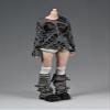 1/6 Scale Female Clothes,Female Ripped Hoodie T-Shirt Tops Bottoming Shirt Clothing for 12inch PH TBL JO Action Figure (Gray&Black Shirt Tops-Long Ver 1pc) view 2