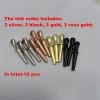 12pcs Length 1inch Metal Cribbage Pegs Board Steel Cone for 1/8 Holes 4 Colors Cribbage Traditional Board Game Gold White Black and Rose Gold view 3