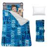 Custom Toddler Nap Mat for Preschool, Personalized Monogram Name Slumber Bags for Kids Daycare, Roll Up Sleeping Mats with Flannel Blanket & Removable Pillow for 2-15 Years Boys Girls Color05 view 1