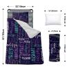 Custom Toddler Nap Mat for Preschool, Personalized Monogram Name Slumber Bags for Kids Daycare, Roll Up Sleeping Mats with Flannel Blanket & Removable Pillow for 2-15 Years Boys Girls Color12 view 3