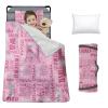 Custom Toddler Nap Mat for Preschool, Personalized Monogram Name Slumber Bags for Kids Daycare, Roll Up Sleeping Mats with Flannel Blanket & Removable Pillow for 2-15 Years Boys Girls Color03 view 1
