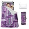Custom Toddler Nap Mat for Preschool, Personalized Monogram Name Slumber Bags for Kids Daycare, Roll Up Sleeping Mats with Flannel Blanket & Removable Pillow for 2-15 Years Boys Girls Color08 view 1