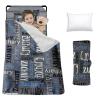 Custom Toddler Nap Mat for Preschool, Personalized Monogram Name Slumber Bags for Kids Daycare, Roll Up Sleeping Mats with Flannel Blanket & Removable Pillow for 2-15 Years Boys Girls Color17 view 1