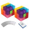 2-Pack Wtohobby Magnetic Soma Cube Block- Children's Educational Toys Magnetic Tiles for Kids Stress Relief Toy Puzzle Cubes to Develops Intelligence, Ideal for Birthday Gifts (Crystal, 2 Pack) view 1