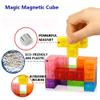 2-Pack Wtohobby Magnetic Soma Cube Block- Children's Educational Toys Magnetic Tiles for Kids Stress Relief Toy Puzzle Cubes to Develops Intelligence, Ideal for Birthday Gifts (Crystal, 2 Pack) view 2