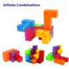 2-Pack Wtohobby Magnetic Soma Cube Block- Children's Educational Toys Magnetic Tiles for Kids Stress Relief Toy Puzzle Cubes to Develops Intelligence, Ideal for Birthday Gifts (Crystal, 2 Pack) view 3