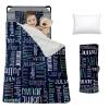 Custom Toddler Nap Mat for Preschool, Personalized Monogram Name Slumber Bags for Kids Daycare, Roll Up Sleeping Mats with Flannel Blanket & Removable Pillow for 2-15 Years Boys Girls Color06 view 1