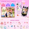 Kids Smart Phone for Girls Gifts - Toddler Christmas Birthday Gift for Age 3 4 5 6 Year Old, Kids Cell Phone Toy with Touchscreen, Dual Cameras, Learning, Kid Mp3 Player, Games with 32 GB Card view 4