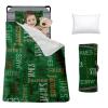 Custom Toddler Nap Mat for Preschool, Personalized Monogram Name Slumber Bags for Kids Daycare, Roll Up Sleeping Mats with Flannel Blanket & Removable Pillow for 2-15 Years Boys Girls Color21 view 1