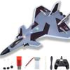 Amersis Remote Control Plane RTF J-20 Fire Fang 2.4Ghz 6-axis Gyro RC Airplane with Light Strip, Jet Fighter Toy Gift for Kids Beginner (Stealth Gray) view 1