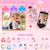 Kids Smart Phone for Girls Gifts - Toddler Christmas Birthday Gift for Age 3 4 5 6 Year Old, Kids Cell Phone Toy with Touchscreen, Dual Cameras, Learning, Kid Mp3 Player, Games with 32 GB Card view 4