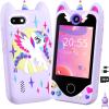 Kids Smart Phone for Girls Gifts - Toddler Christmas Birthday Gift for Age 3 4 5 6 Year Old, Kids Cell Phone Toy with Touchscreen, Dual Cameras, Learning, Kid Mp3 Player, Games with 32 GB Card view 1