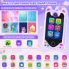 Kids Smart Phone for Girls Gifts - Toddler Christmas Birthday Gift for Age 3 4 5 6 Year Old, Kids Cell Phone Toy with Touchscreen, Dual Cameras, Learning, Kid Mp3 Player, Games with 32 GB Card view 2