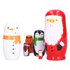 flexman 6Pcs Nesting Dolls, Wooden Russian Matryoshka Stacking Set Matryoshka Dolls Animal Figurines Cartoon Pattern for Home Room Decoration view 1